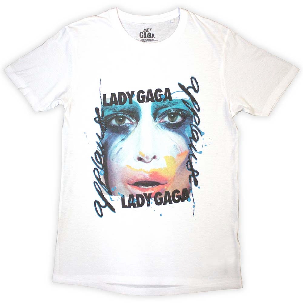 Lady Gaga - Artpop Facepaint Heren Tshirt - Wit